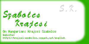 szabolcs krajcsi business card